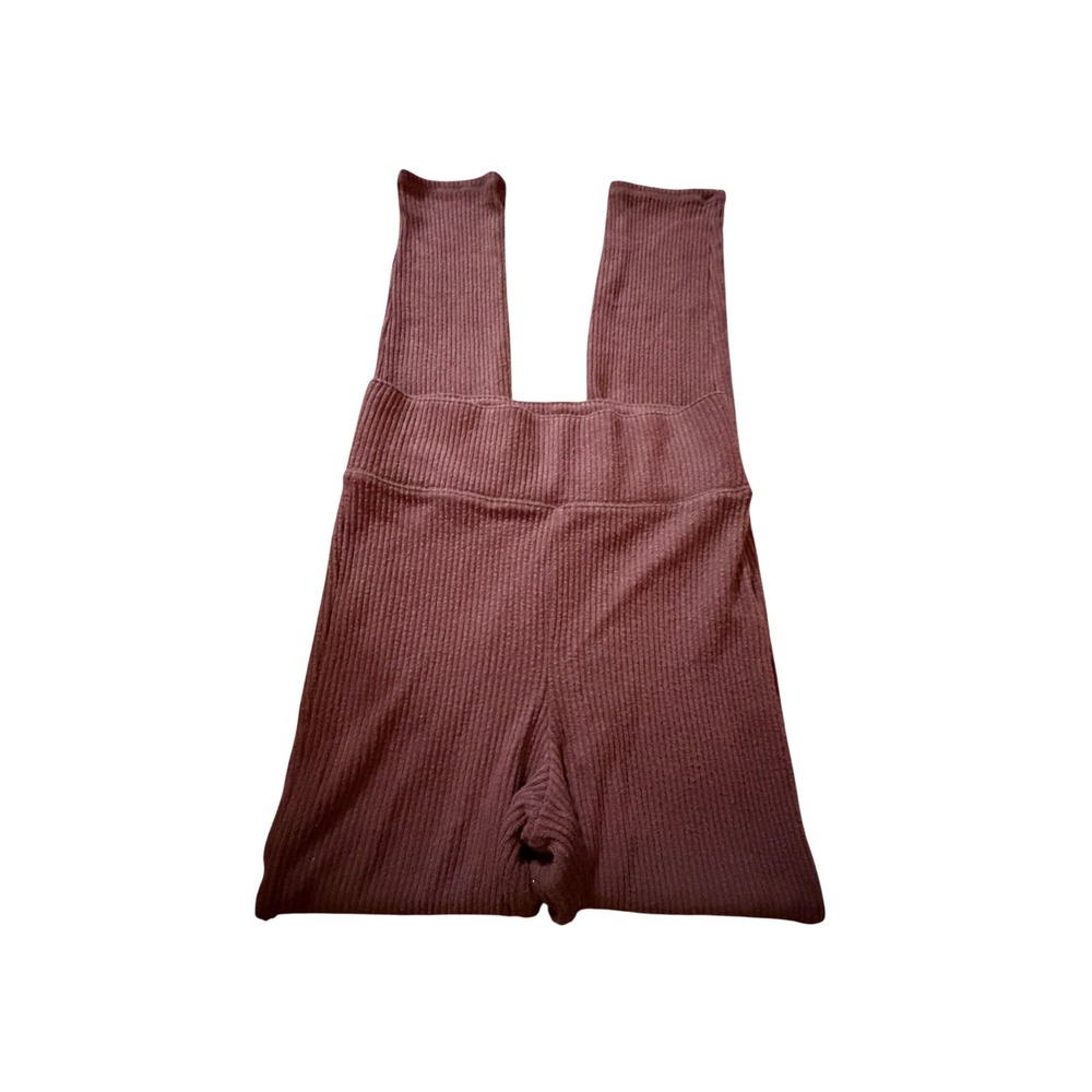Abercrombie & Fitch Ribbed High Waisted Leggings Mauve Brown Small